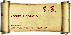 Vasas Beatrix névjegykártya