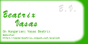 beatrix vasas business card